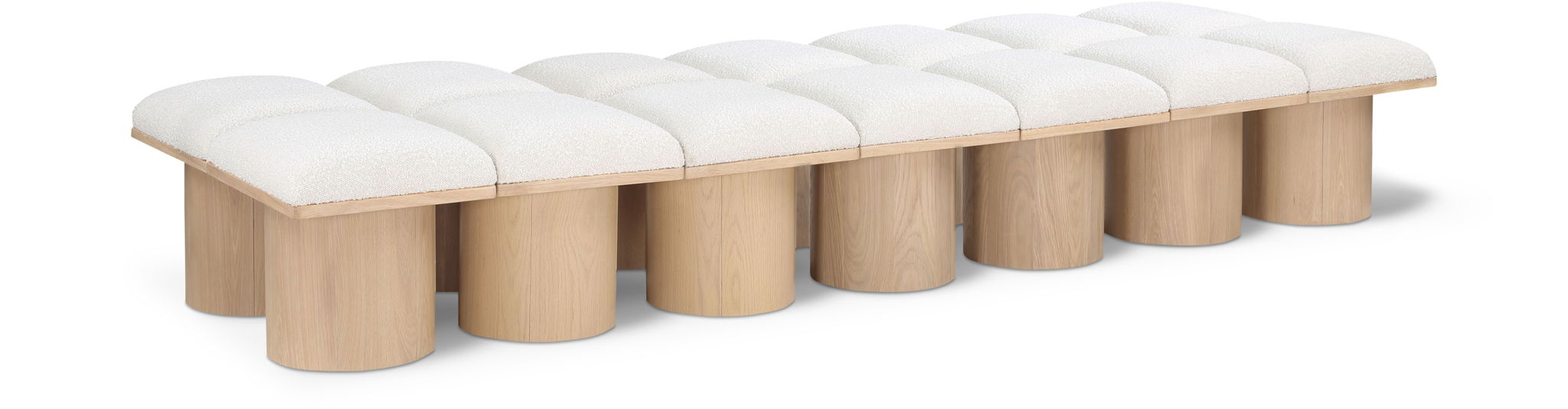 Pavilion - 14 Piece Modular Bench With Natural Base