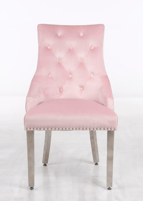 Leo - Side Chair (Set of 2) - Light Pink