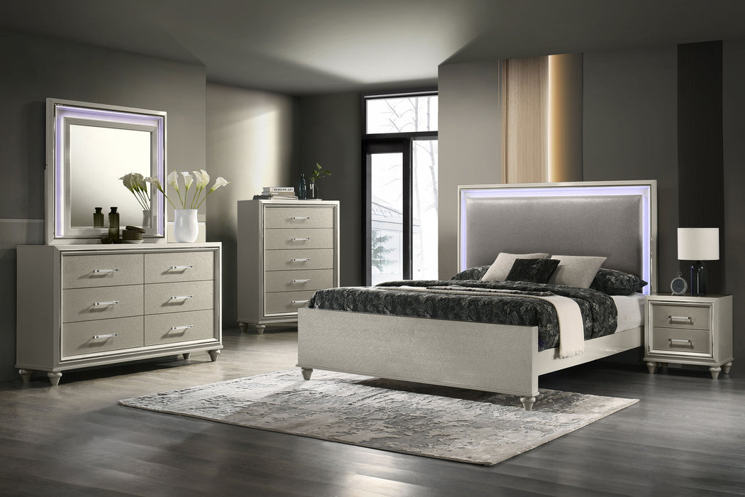 Lumina - 6/6 Eastern King 5 Piece Bedroom Set (Bed, Dresser, Mirror, Chest, Nightstand) - Gray