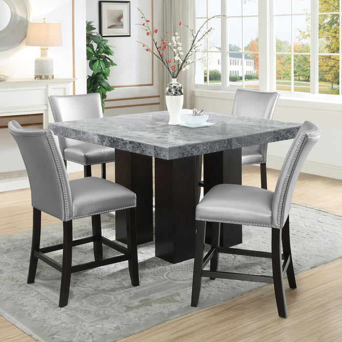 Camila - Square Counter Dining Set - Gray Top