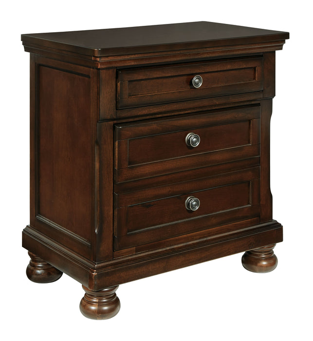 Porter - Dark Brown - Two Drawer Night Stand